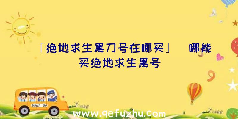 「绝地求生黑刀号在哪买」|哪能买绝地求生黑号